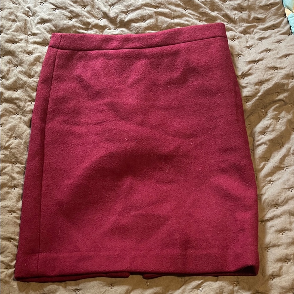 J. Crew Factory Rich Red Pencil Skirt